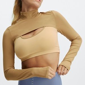 Fabletics NWT Alyssa Long Sleeve Crop Top